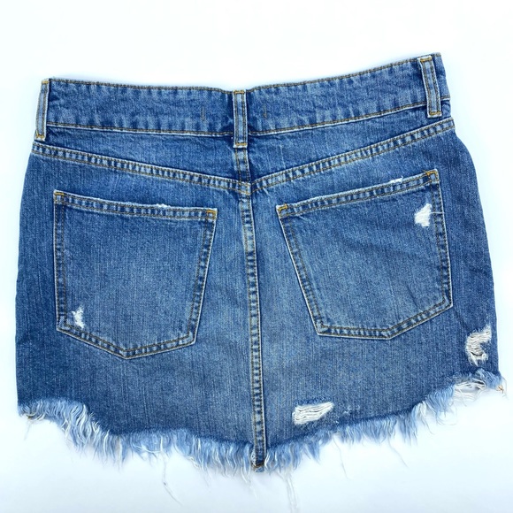 Free People Wild Rose Ember Mini in Light Denim - Picture 4 of 5